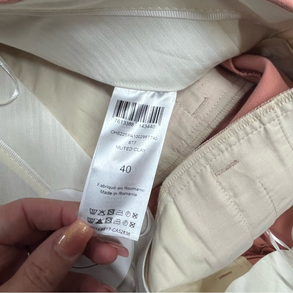 Seeby Chloe TROUSERS 6T7 - Muted Clay wide leg NEW with tag size 8 (40) - Picture 9 of 12